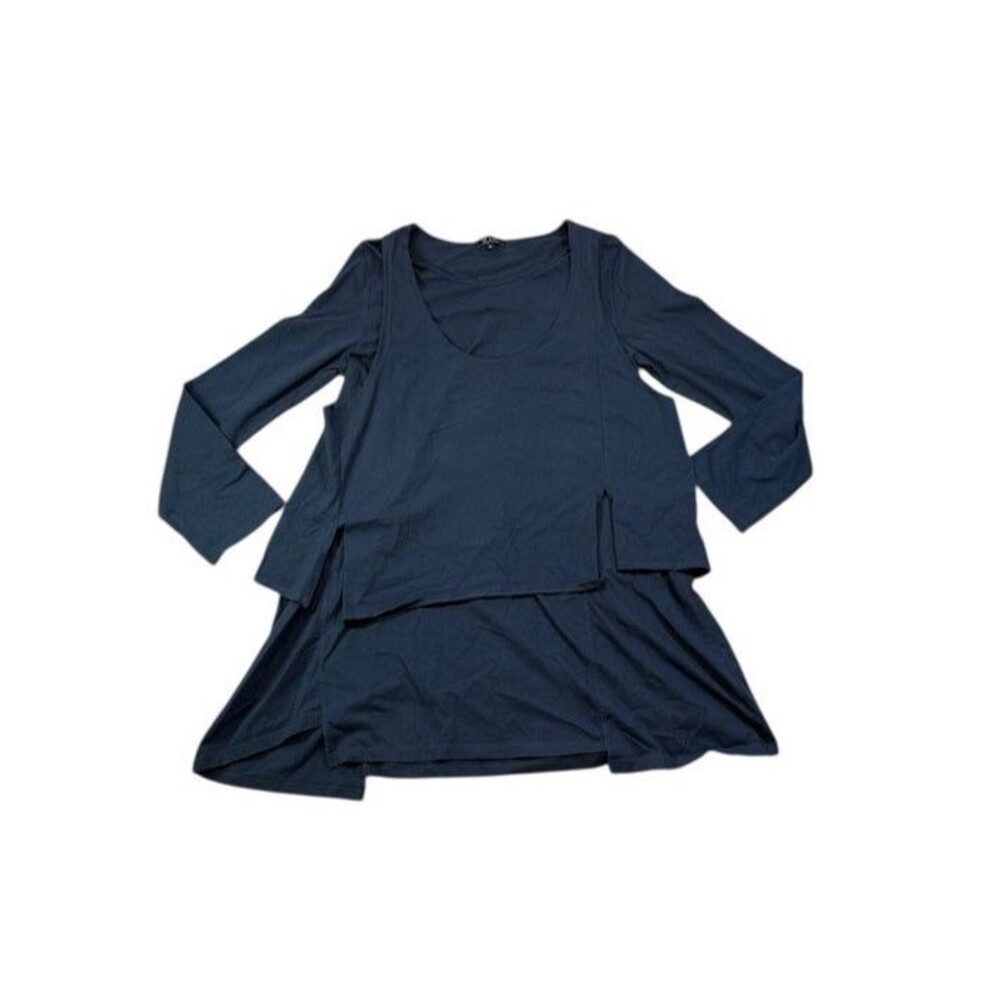 G&C United Knitwear Cotton Tunic Womens Size XL (Large) Lagenlook Layered - Peru